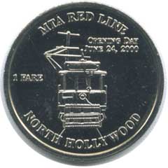 North Hollywood Red line token side 'A'